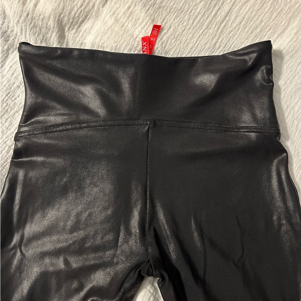 Great condition faux leather spanx (L) black